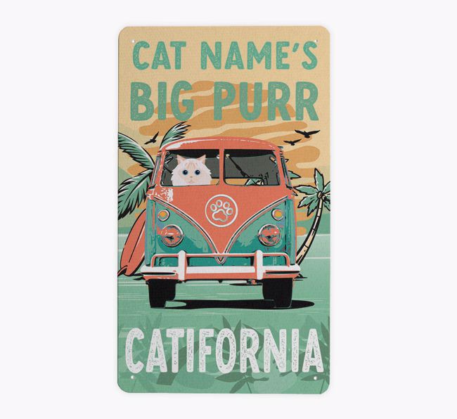 Catifornia: Personalized {breedCommonName} Metal Sign 
